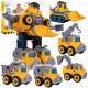 Robotas transformuojasi į statybinius automobilius 5 vnt.